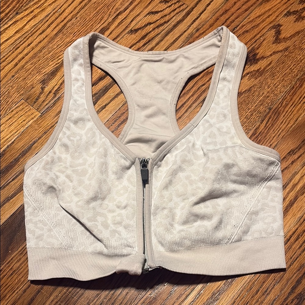 Women's Cream Sports Bra